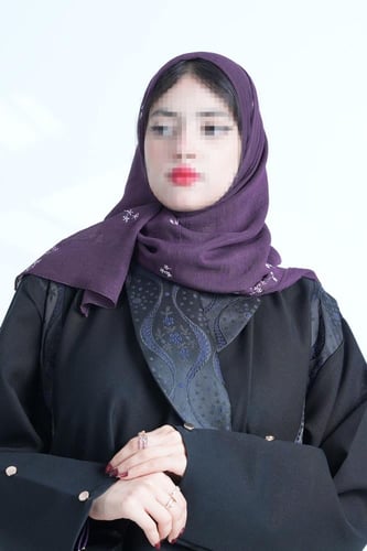 طرحة Z115 لون موف بتطريز الوان