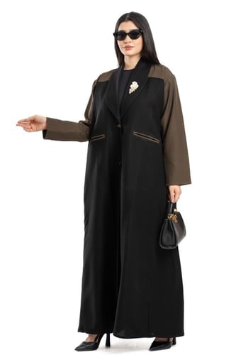 عباية غيم بليزر انيق مزين بورد الفاونيا ع الياقة