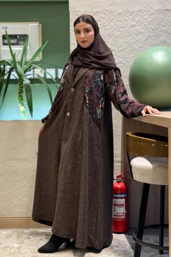 عباية نورهان بقماش روسي شتوي