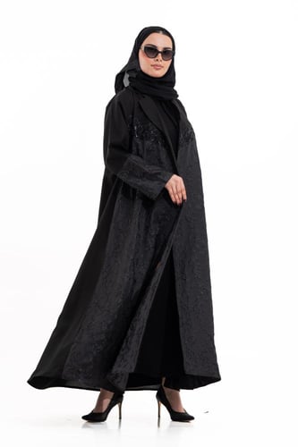 عباية رهف اسود مع اسود