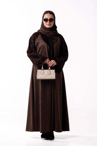 عباية داليا الشتوية باللون البني