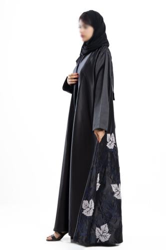 عباية وهج بتطريز كحلي&ابيض