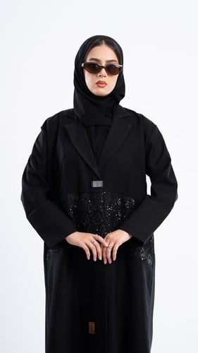 عباية أنسام بشك خرز اسود