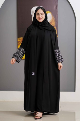 عباية كلاسيك بتطريز أنيق ع الكم