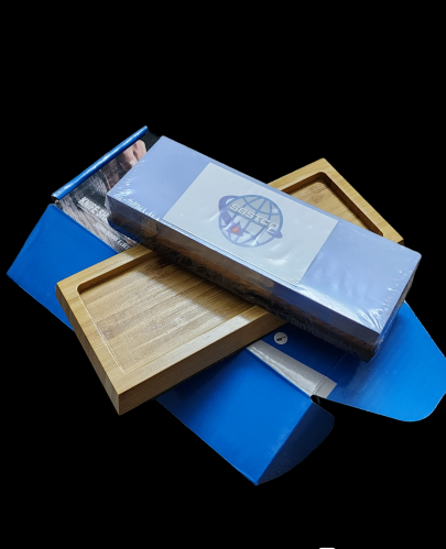 مسن حجر وجهين مع قاعده ومثبت للسكن