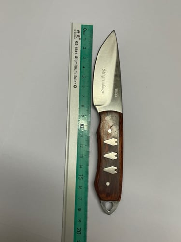 سكين صلخ صينيه مقبض خشب فاخر مناسب لليد نصل ثابت ح...