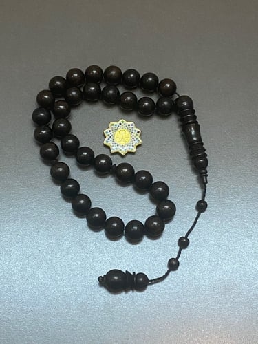 سبحه خشب الابنوس الفاخر من اجود انواع الاخشاب