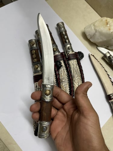 شفره عسيريه مقبض خشبي صناعه يدوي مقطوعه من ساطور ب...