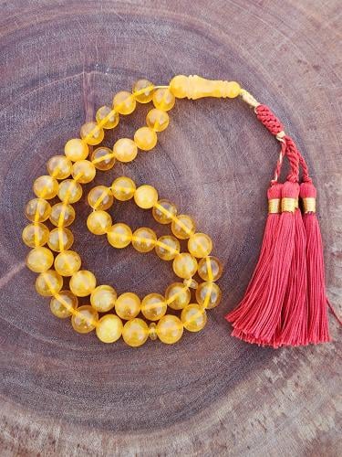 سبحه تراب كهرمان تايلندي فواح