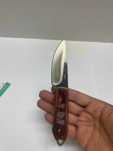 سكين صلخ صينيه مقبض خشب فاخر مناسب لليد نصل ثابت ح...