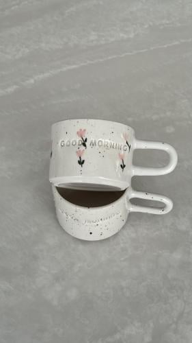 كوب بعبارة ( good morning)