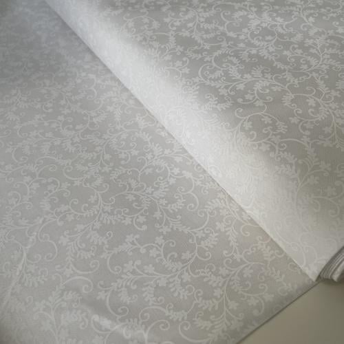 قماش قطن أبيض مشجر