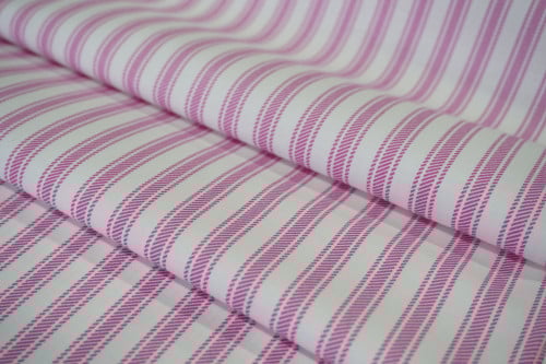 قماش قطن خطوط وردية