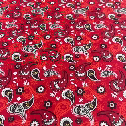 قماش قطن أحمر مشجر