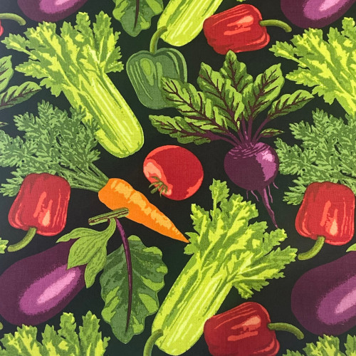قماش قطن برسومات خضروات