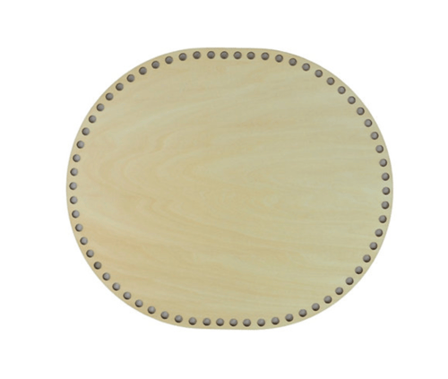 قاعدة خشبية بيضاوية L