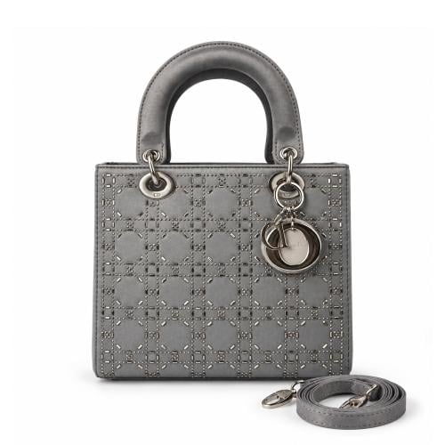 حقيبة ليدي ديور (Lady Dior) لون رمادي
