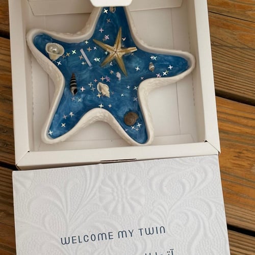 بوكس شمعة نجم البحر اللطيفه مع اضافة ثيم حسب المنا...