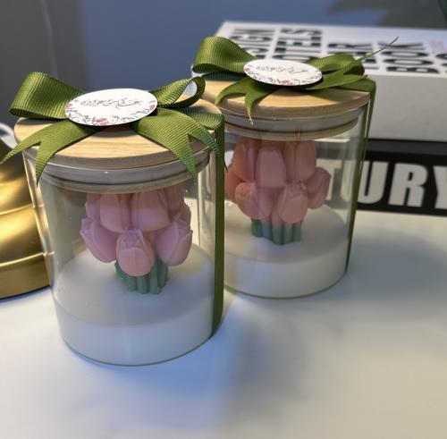 شمعه بقالب زجاجي