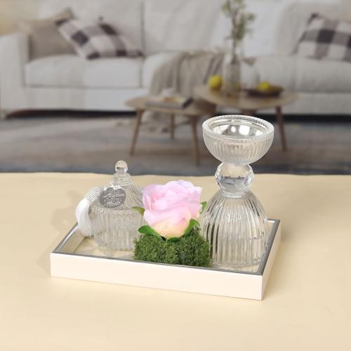 طقم كرستال فاخر مكون من قاعده ومبخره وفواحه وعلبه...