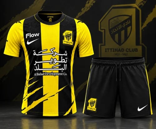 طقم الاتحاد السعودي الأساسي 26–27 للأطفال | تيشيرت وشورت