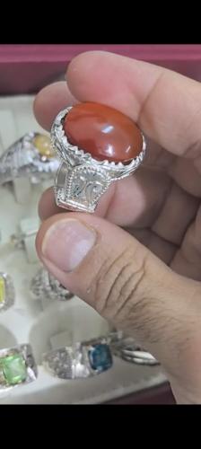 خاتم فضه عيار 925 صياغه سلجوقيه يدويه Hand made فص...