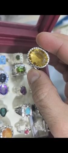 خاتم فضه عيار 925 صياغه سلجوقيه يدويه Hand made فص...
