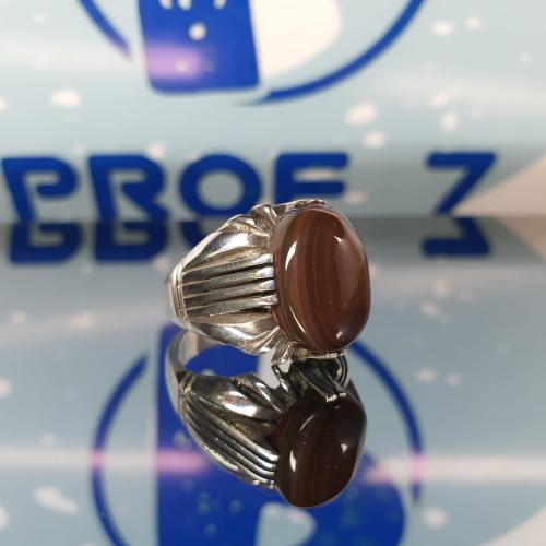 خاتم رجالي تحفة مميزة بحجر العقيق السليماني اليمان...