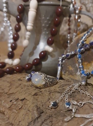 خاتم اوبال اثيوبي طبيعي صياغة برتاش قلم زني ملكي ف...