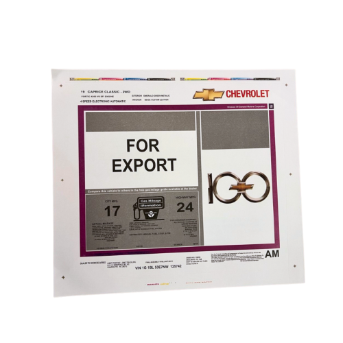 Chevrolet imported American sticker, Olympic logo