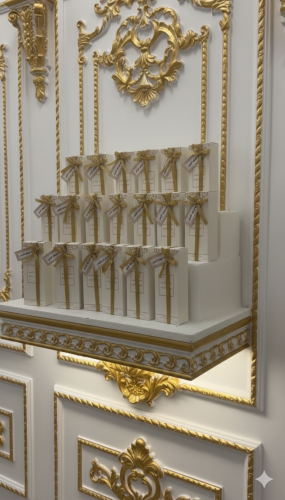 مسك ابيض ملكي+اضافه عباره حسب طلبك