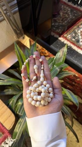 Elephant tusk agate rosary