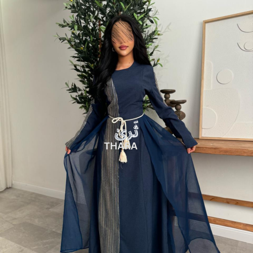 High-quality linen evening thobe