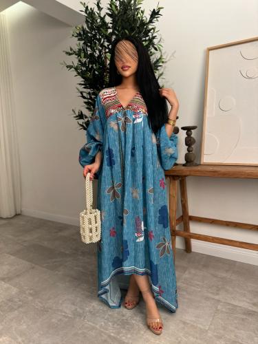 Linen dress Chanel with a distinctive design