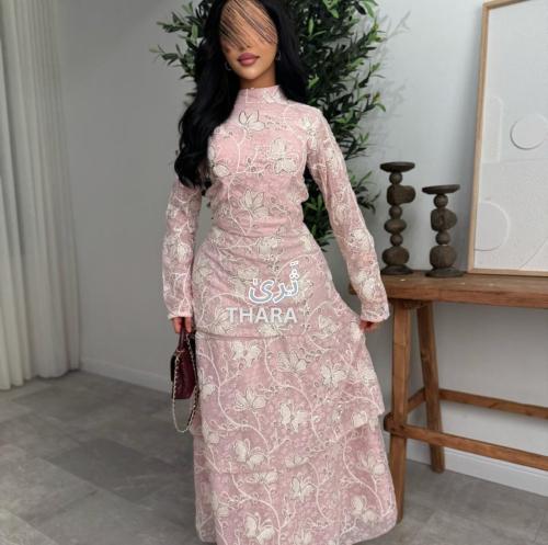 Lace set padded with pink high quality