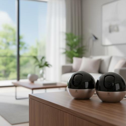 عدد 2 كاميرا مراقبة واي فاي Ezviz CS-E6 بدقة 5 ميج...