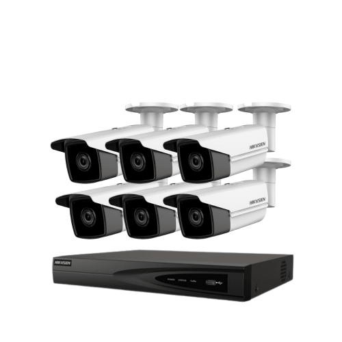 باقة 6 كاميرات شبكية 8 ميجـابكسل IP هيكفيجين