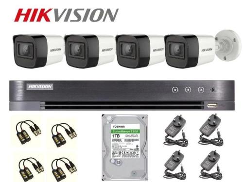 باقة 4 كاميرا مراقبة هيكفيجن 6ميجا بكسل مع التركيب...