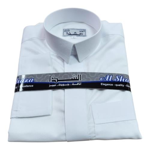 ثوب سحاب شبابي (ابيض)