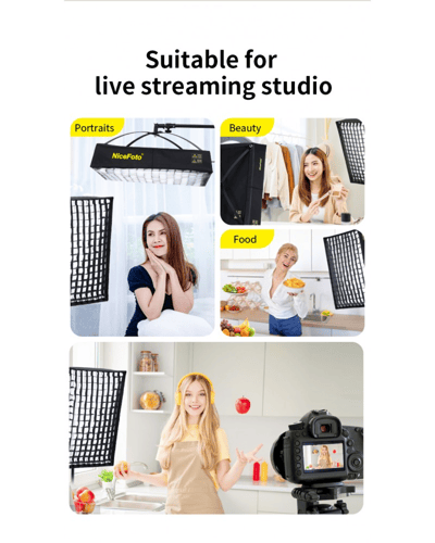 إضاءة LED قماشية قابلة للطي نايس فوتو FB-1000A بقد...