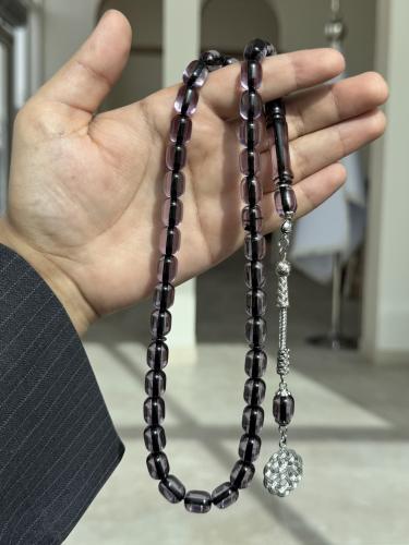 سبحة بكلايت طربزون معدن شفاف