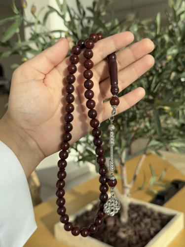 سبحة بكلايت طربزون معدن عنابي