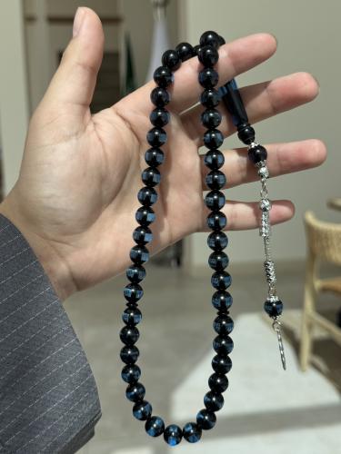 سبحة بكلايت طربزون معدن اسود كحلي شفاف