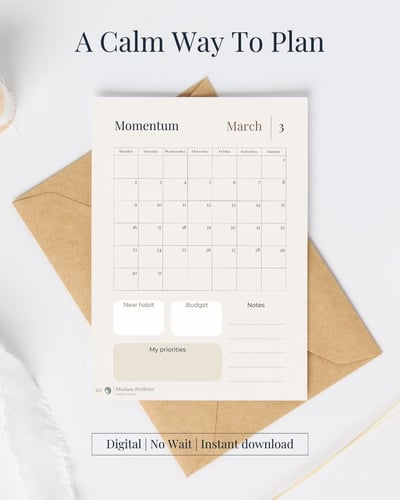 The White Book | Annual Digital Planner for Print...