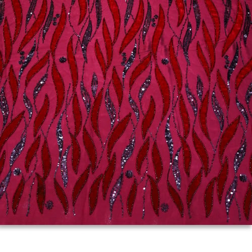 Luxurious embroidery with beads and sequins drawing7