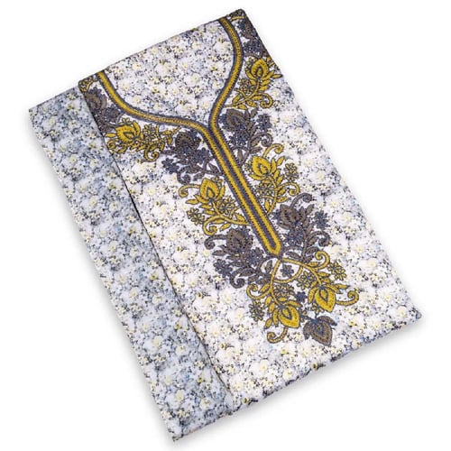 Cotton satin mask with luxurious front embroidery and the hijab