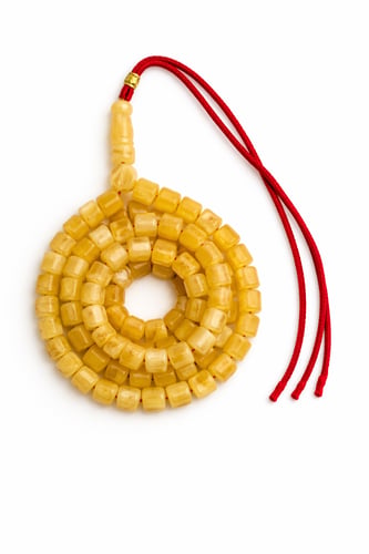 Natural amber prayer beads