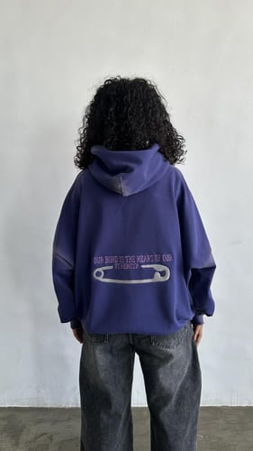 هودي بنفسجي washed oversize