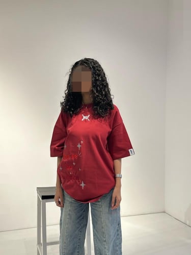 تيشرت أحمر oversize