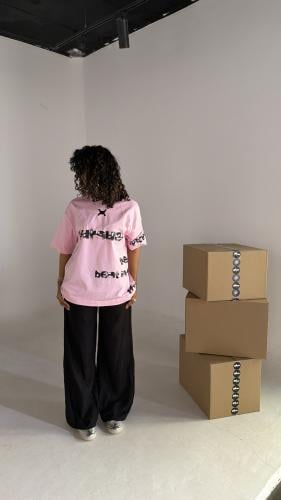 Pink shirt oversize